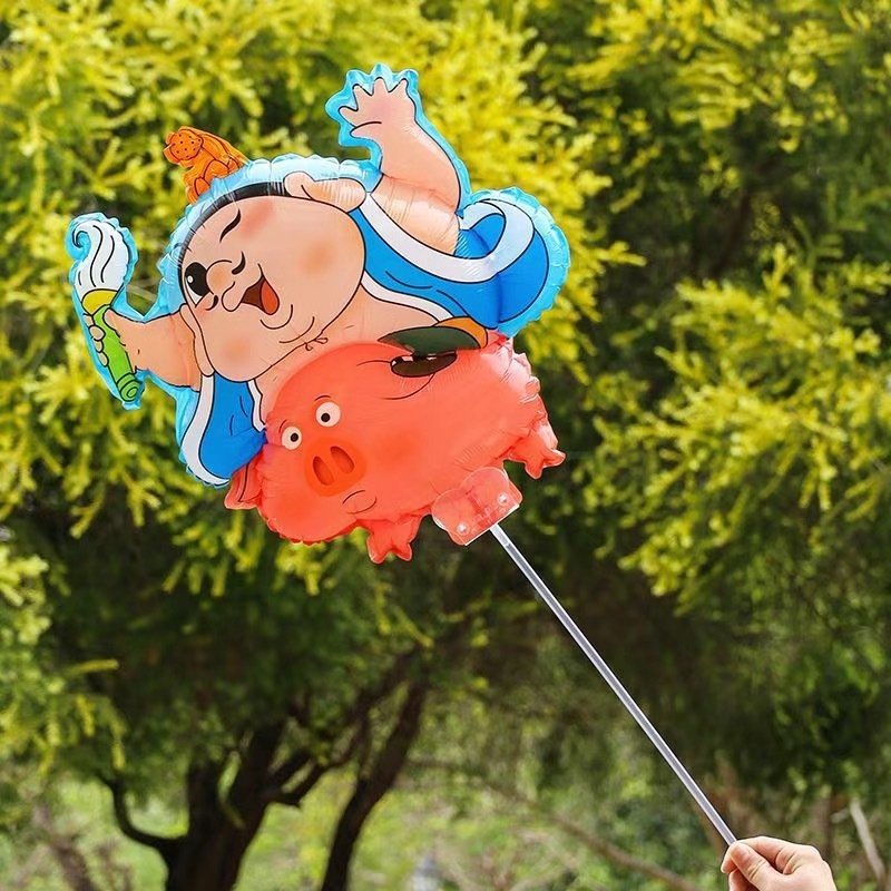 クリップバルーンアルミフィルムトレーラーハンドヘルドスティック子供用漫画バルーンホルダーストリートバルーンハンドヘルドストールネザーバルーン|undefined