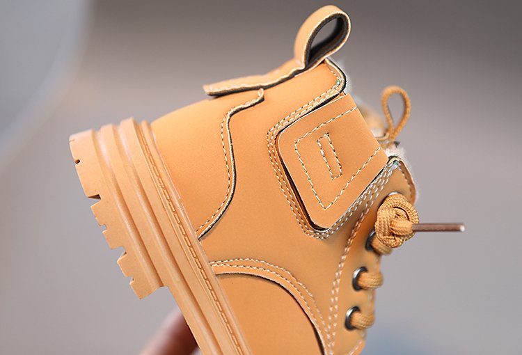 Kinder Martin Stiefel 2023 Herbst Neue Jungen Englischen Stil Schwarze Kurze Stiefel Kleine Gelbe Stiefel für Mädchen_voghion.com