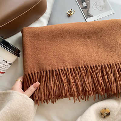 Nouvelle écharpe en cachemire Mirad de couleur unie pour femme en hiver, avec fil haut de gamme en dopamine et imitation de cachemire pour plus de chaleur et de cou_voghion.com
