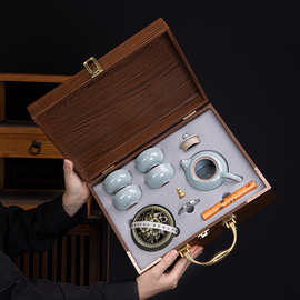 国潮古风陶瓷茶具套装香道复古文创高档礼盒公司年会活动礼品logo