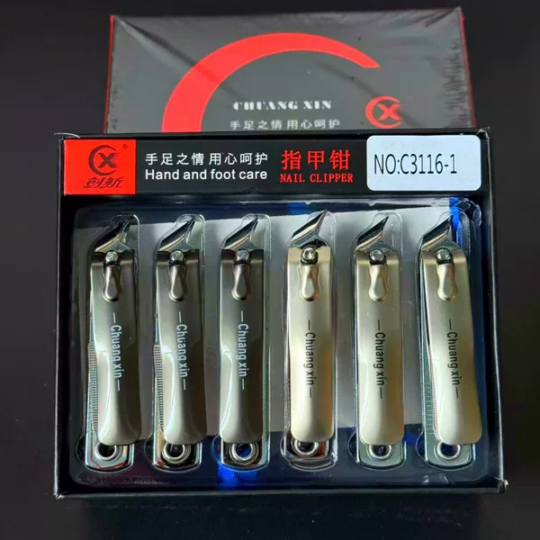 C3116-1 Boxed Diagonal Nail Clippers Portable Manicure Tool with File for Home Use Nail Cutter 2 Yuan Store Department Store