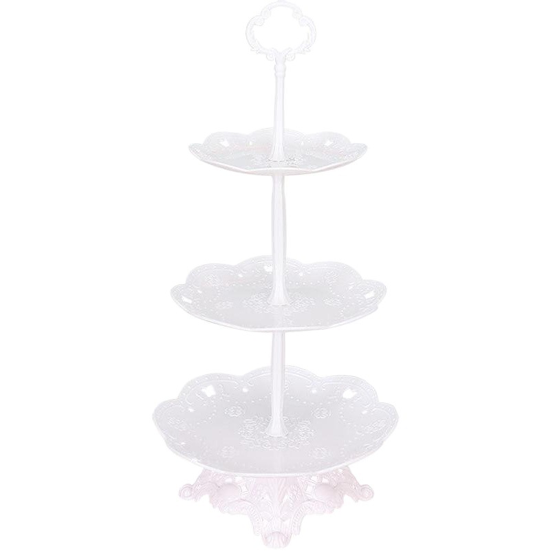 Estilo europeo de tres capas bandeja de la torta merienda estante plato de fruta cumpleaños decoración del partido suministros boda postre Mesa estante de la torta