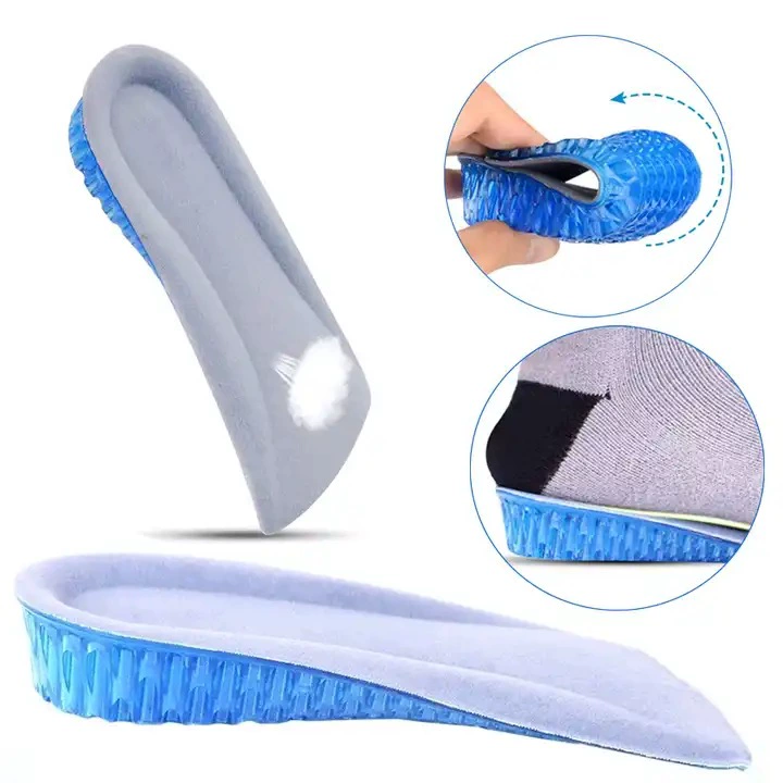 Силиконовая увеличивающая внутреннюю высоту стелька Half Pad Мягкая и удобная невидимая увеличивающая высоту стелька Задний каблук Женский Мужской амортизатор Увеличение высоты Pad Артефакт