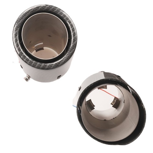 Cross-border modified car accessories universal exhaust pipe carbon fiber LED light-emitting tail pipe car tail pipe fire-breathing tail pipe