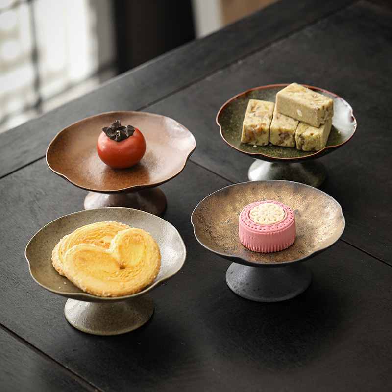 Handmade Ceramic Tea Tray Japanese Stoneware Tall Fruit Tray Chinese Snack Snack Dried Fruit Plate Bowl Small Tea Tray Handmade Ceramic Tea Tray Japanese Stoneware Tall Fruit Tray Chinese Snack Snack Dried Fruit Plate Bowl Small Tea Tray