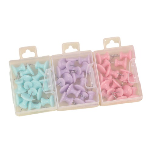 Macaron color round tail clip I-shaped nail paper clip ins style girly heart data note holder bookmark paper clip