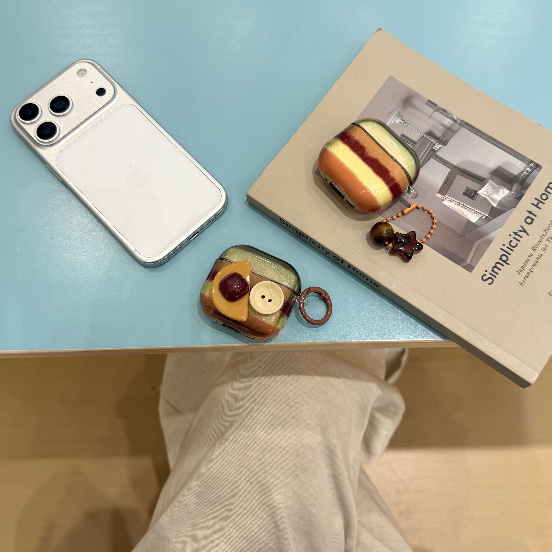 Coreana estereoscópica rayas gemas para Airpods nueva 3 / 4 generación Pro2 auriculares cubierta 1 / 2 colgante Pro pareja