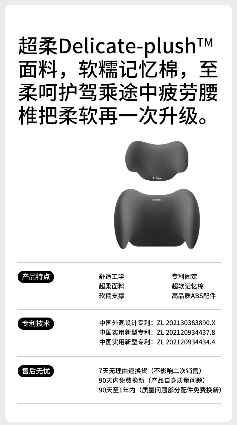 CICIDO Car Waist Support Waist Cushion Car Backrest Pillow Waist Pillow Car Waist Support Driving Waist Support