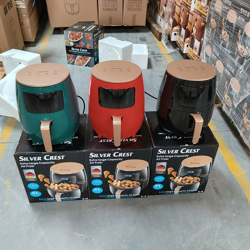 In-Stock Cross-Border 6L Smart Touch Screen Air Fryer for Home Use, Electric Fryer Combo, 110V Air Fryer for Frying Chicken Legs