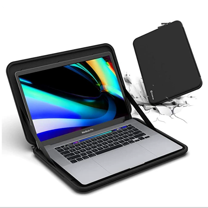 Handheld laptop with zipper, tablet liner, business version