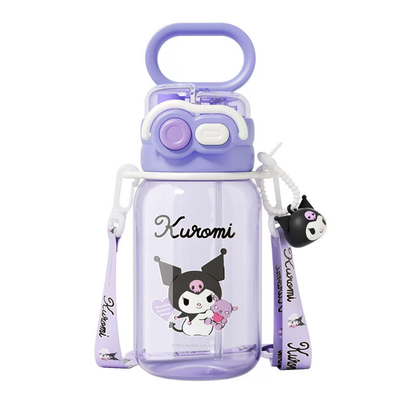 Cute children's high quality straw with glass, capacious handheld glass