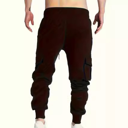 Herren-Jogginghose mit Fleecefutter – Slim Fit Winter-Thermohose mit gebürsteter Innenseite (S-3XL, Schwarz/Grau, Freizeithose im koreanischen Stil)_voghion.com