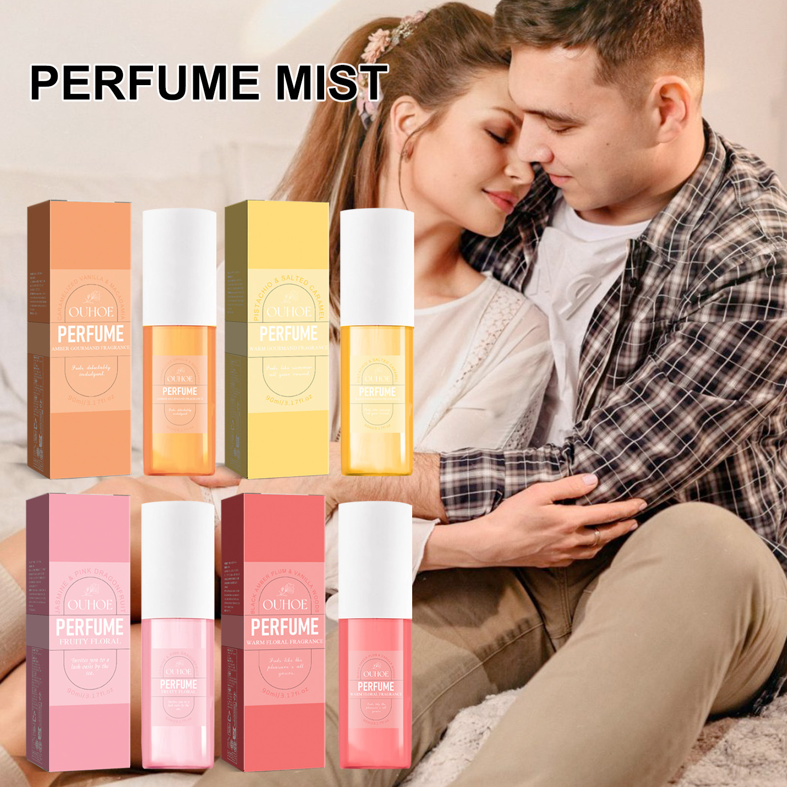 Spray de corp pentru femei braziliene, parfum floral proaspăt, natural, de lungă durată, non-înțepător._voghion.com