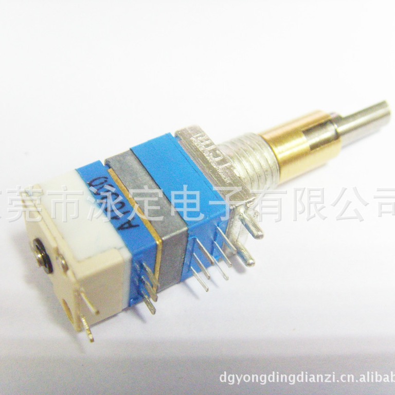 对讲机专用编码器 金属轴双联带开关编码器