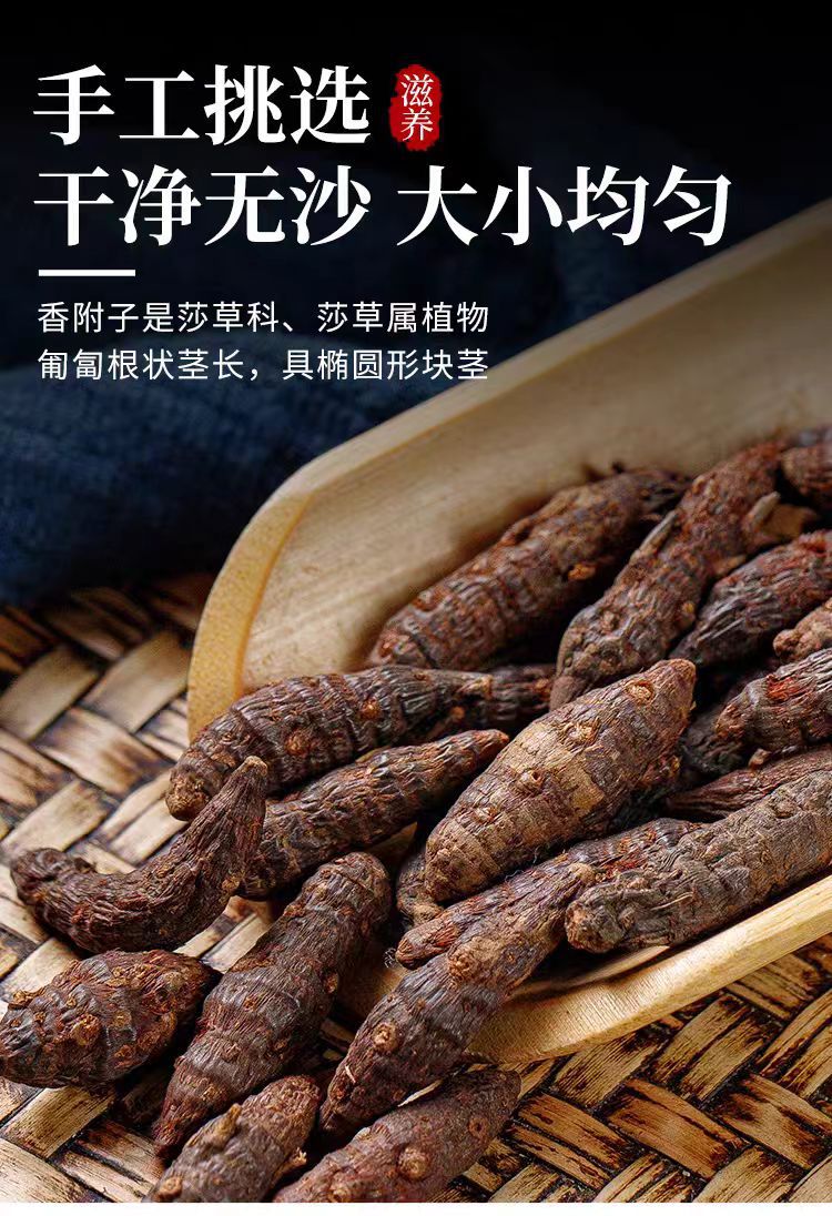 Xiang Fu Slices (Cyperus rotundus) — Vinegar-Processed Cyperus Rhizome, 500g specifications