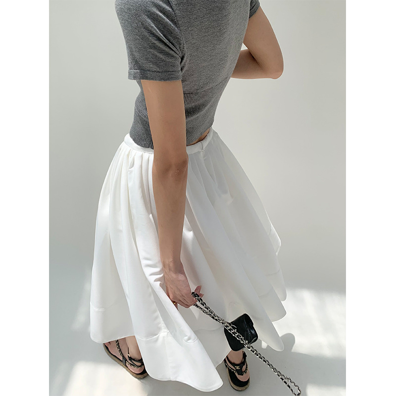 Summer design white sports dynamic skirt