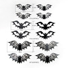 12 Pack of Halloween Nights Bat Patch 3D Stereo Nights Bat Patch Black Bat Paste Decoration