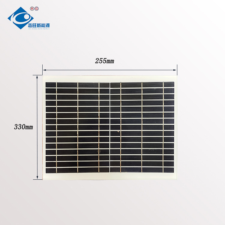 10W多晶玻璃板 15V太阳能光伏板255*330mm 尺寸可定 太阳能电池板