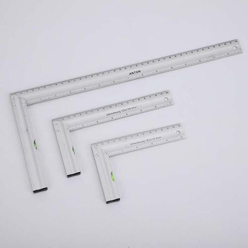 Manufacturer wholesale industrial special angle ruler right square ruler stainless steel ruler with balanced blister steel ruler high precision