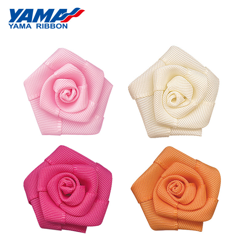 Yao Ming al por mayor 2cm rosa hecha a mano accesorios de ropa de decoración de flores de 5 puntos de rosa de cinco estrellas image 3