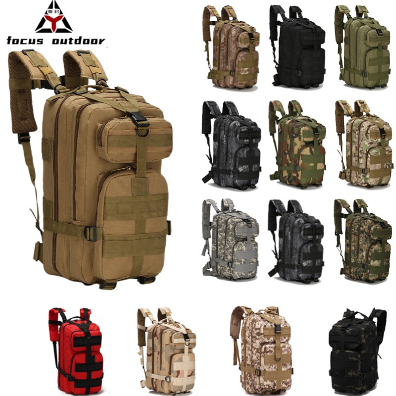 Bolsa táctica de Montañismo al aire libre, equipo de entrenamiento, mochila de camping, tela Oxford 600D, resistente a desgarros, pequeña mochila de almacenamiento 3P