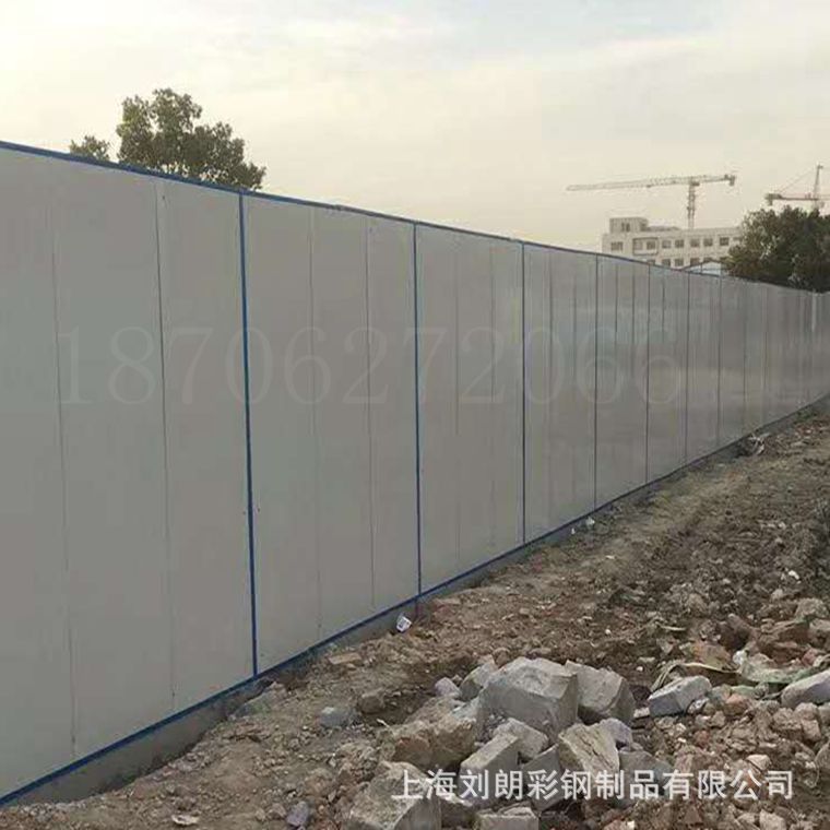 【彩钢板围挡】安装上海市政施工围挡 彩钢围挡 夹芯板围挡 南通