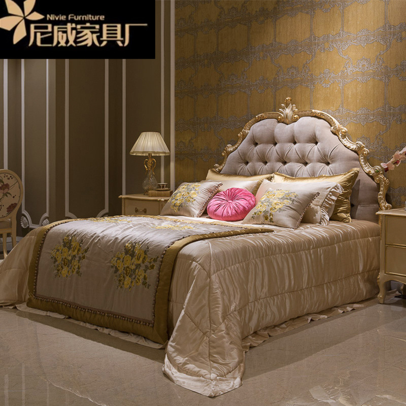 亚历山大欧式床实木床新古典法式双人公主1.5米1.8米婚床主卧室轻