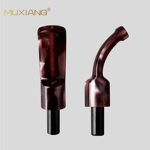 Wood cigarette pipe accessories acrylic cigarette holder straight handle curved handle short handle mouthpiece DIY production materials pipe tail