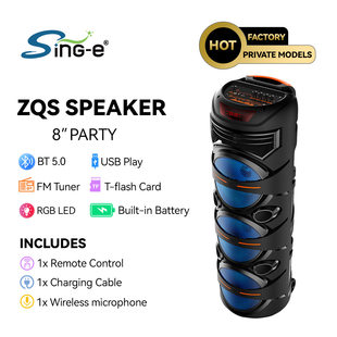SING-E ZQS8302 Factory supply professional square dance sound loud outdoor K singer piano speakers with microphone