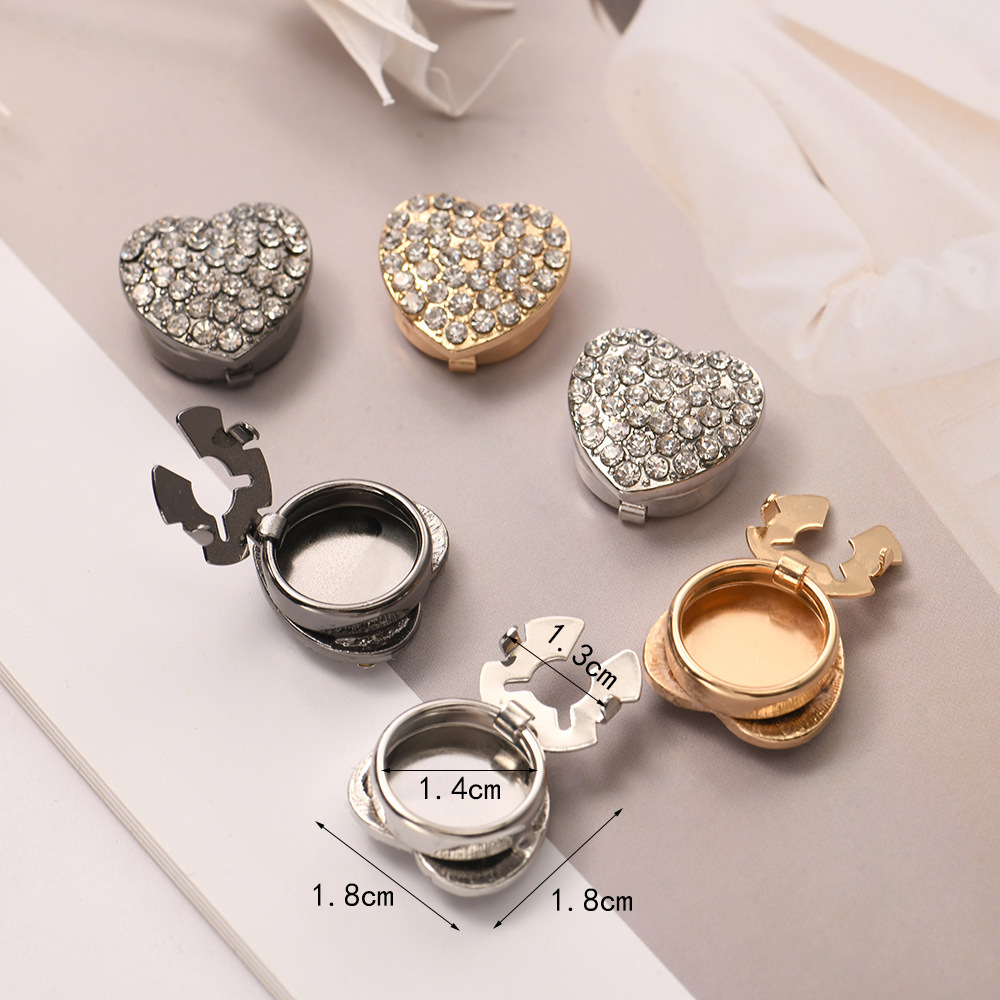 Artificial Pearls Inlay Material 1 Piece Elegant Korean Style Heart Shape Alloy Inlaid Pearls Artificial Pearls Women's Cufflinks