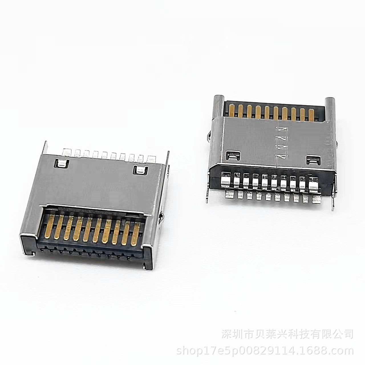 USB 3.1 TYPE C Desktop 20PIN PLUG Key A 夹板公头 A型 不带板