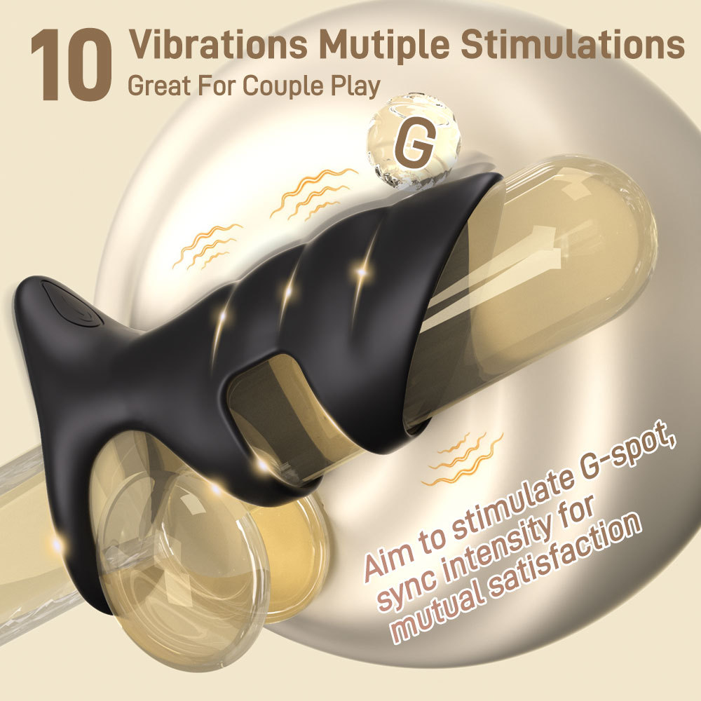 Double-ring Electric Lock Ring For Men, Couples Resonance Massage And Flirtation Device, Adult Toys Wholesale_voghion.com