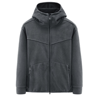 2022 New Fleece Clothes Men's Rush Clothes Inner Blanket Autumn and Winter Thickened Warm Fleece Hooded Sweater Jacket Men's