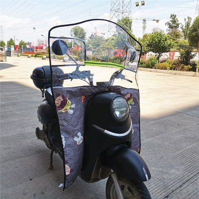 Motorcycle front windshield — protection all seasons universal