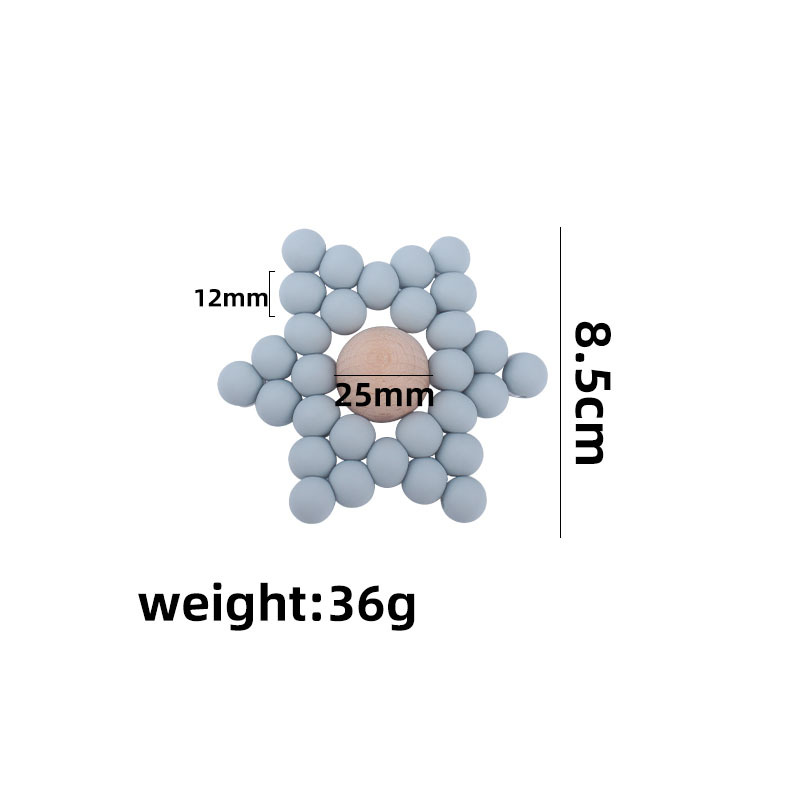 Creativo nuevo bebé suministros DIY cuentas de silicona hexagonal juguete teether bebé teether stick teether