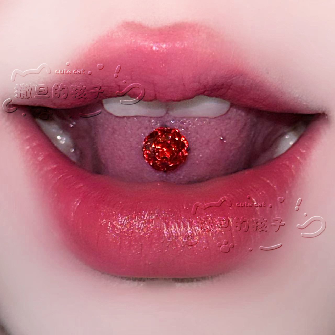 Pointed titanium steel lip stud product view