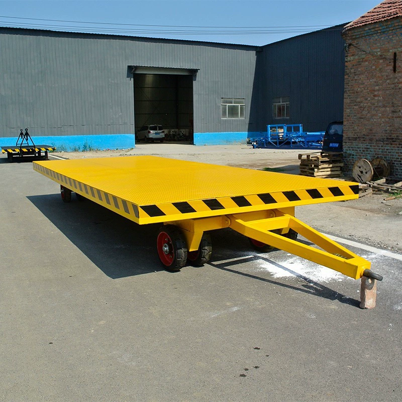 Большой заводской платформенный тягач, портовый железнодорожный грузовой прицеп, платформенный прицеп для контейнеров