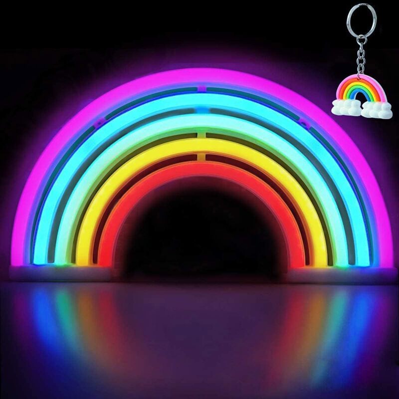 Rainbow Bridge Led Neon Light Girls Bedroom Wall Decoration Light Holiday Home Game Room Internet Celebrity Party Hanging Light