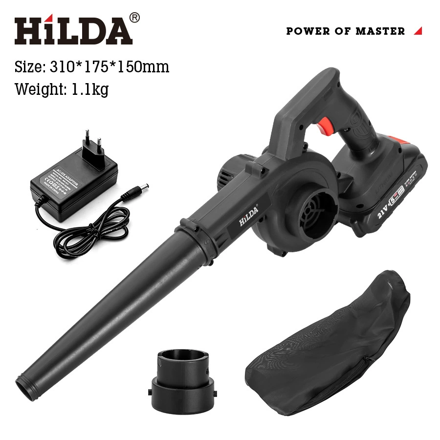 Hilda новый литиевый аккумуляторный воздуходувка бытовые всасывающие и продувные пылесборники для волос большой мощности оптовая продажа