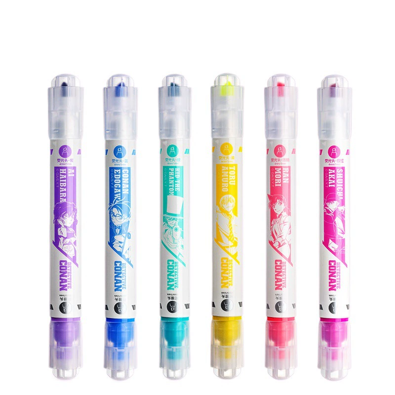 Fluorescence erasable capacious marker, 6 colors