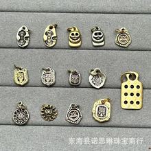 藏式文玩铜配件扎基拉姆降魔杵阿呆DIY文玩佛珠饰品配饰手机链手