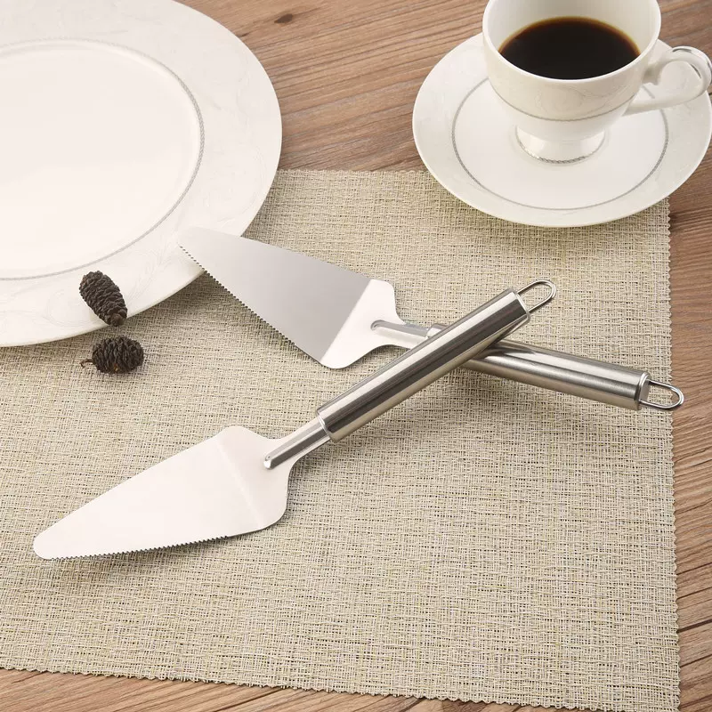 430不锈钢圆管柄蛋糕铲家用厨房披萨铲雪糕三角勺烘焙辅助工具