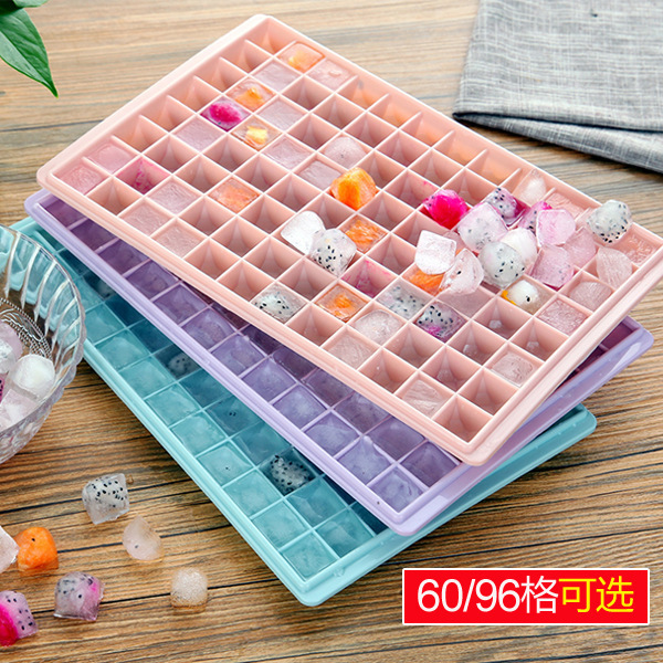 96 rejilla 60 rejilla grande diamante cubo de hielo molde caja de hielo diamante Smoothie creativo molde de cubo de hielo cuadrado caja de cubo de hielo