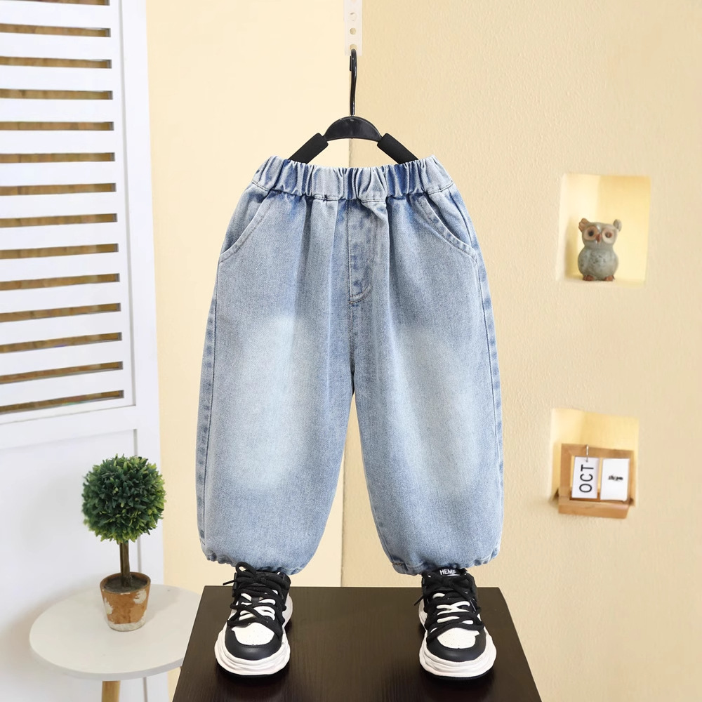 7573 traje de mezclilla para niños modelos de primavera y otoño 2025 nuevo traje de dos piezas de moda de primavera para niños