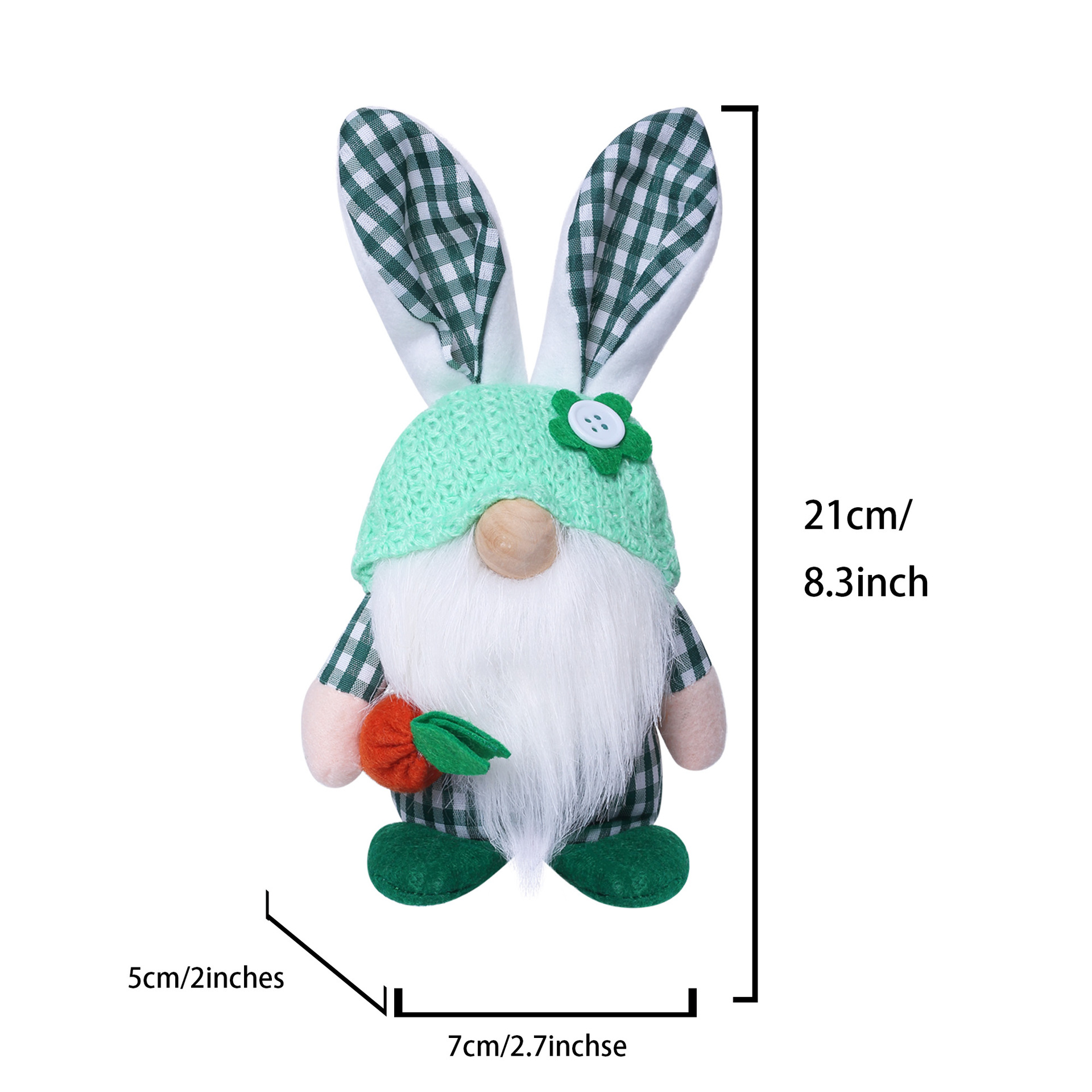 Transfronterizos nuevos artículos de decoración de Pascua primavera muñeca de conejo de Pascua muñeca sin cara enano de pie muñeca