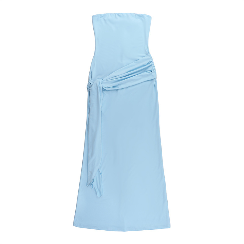 Hip Dress Sexy Slim Fit Slimming Streamer Lace up Tube Top Long Term Dress 12 Hip Dress Sexy Slim Fit Slimming Streamer Lace up Tube Top Long Term Dress