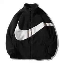 Lamb Wool Coat Winter Men's and Women's Lamb Wool Fleece Lined Thickened Fashion Couple's Windbreaker Fleece Loose Fashionable Brand Cotton Coat