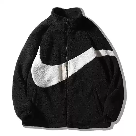 Lamb Wool Coat Winter Men's and Women's Lamb Wool Fleece Lined Thickened Fashion Couple's Windbreaker Fleece Loose Fashionable Brand Cotton Coat