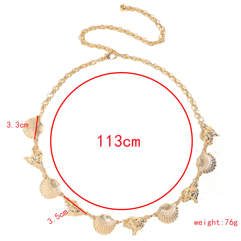 Basic Retro Geometric Starfish Metal Shell Unisex Chain Belts display picture 1