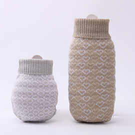 新款热水袋套橡胶硅胶注水袋套暖手宝布套耐脏轻奢风